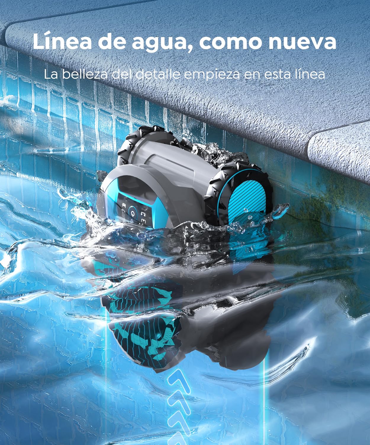 (2026 Upgrade) Pleco Pro Robot Limpiafondos Piscina, 7 Modos, Control App Planificación Inteligente, Limpieza De Fondo, Paredes Y Línea De Agua, 210 Min Autonomía, para Piscinas de hasta 200 ㎡