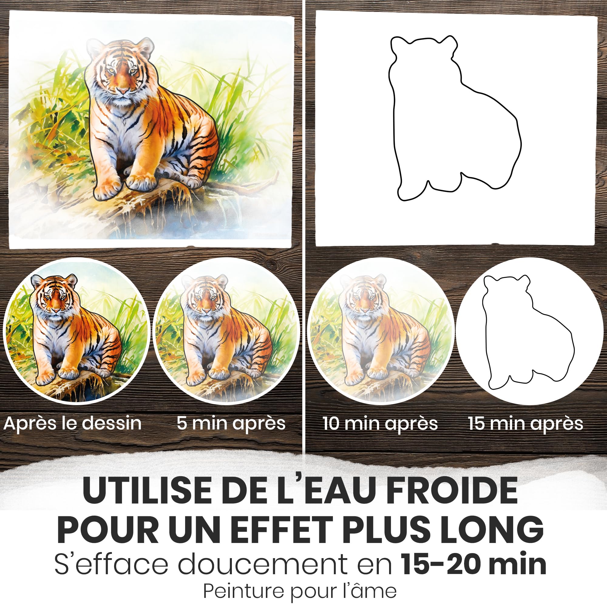 Kit de Loisirs Créatifs Personnes con Démence - Activité Manuelle Adulte | 10 Activités Peintures à l’Eau pour Alzheimer Seniors - Manuelle Adulte avec Faune des Tropiques - Jeux Cognitifs Alzheimer