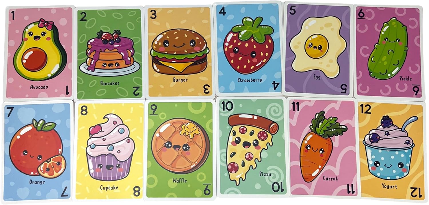 Cottage Door Press Totally Awesome Go Fish Kawaii Card Game for Kids with 48 Adorable Food Character Cards for 2 to 4 Players