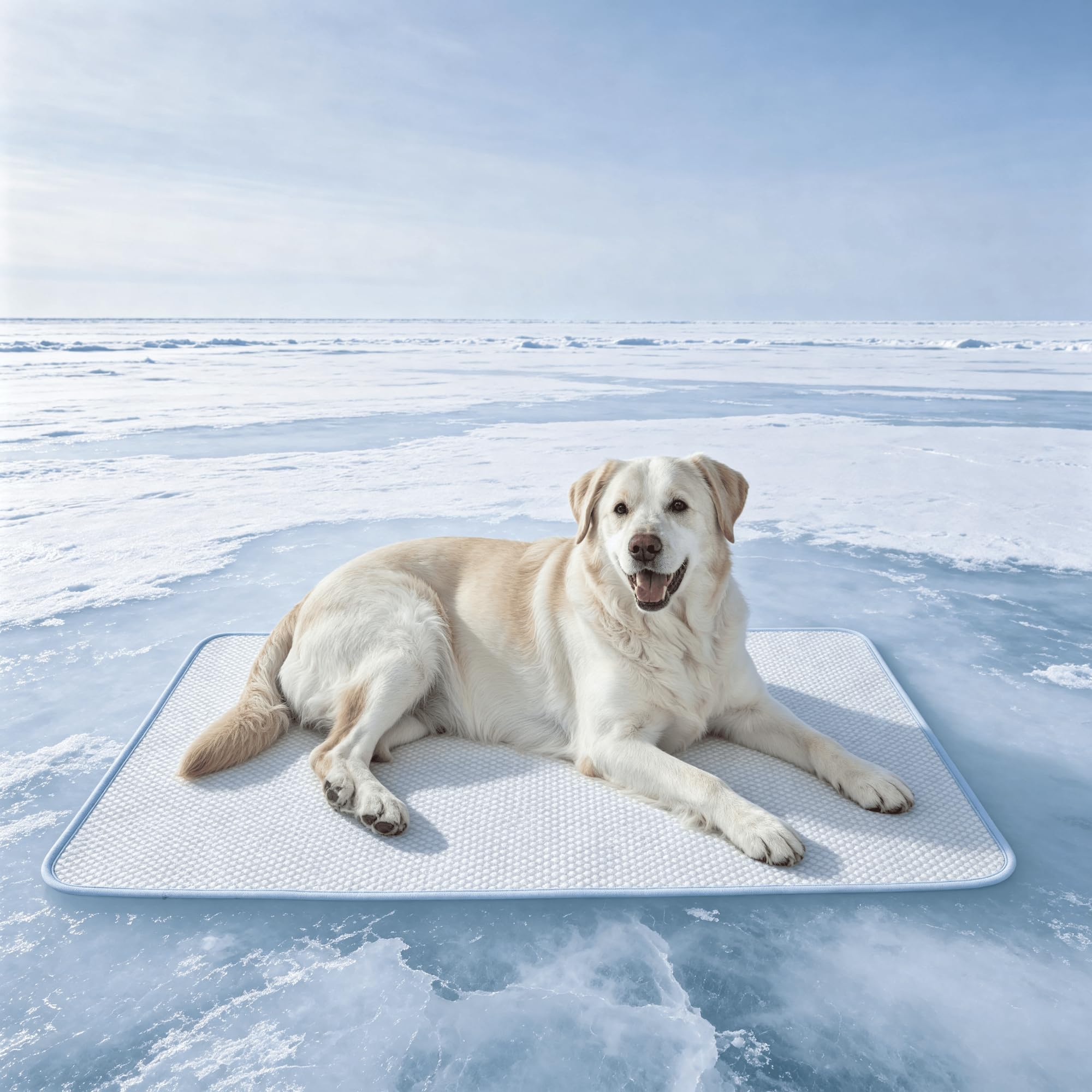 petfelix FrostPro Tapis rafraîchissant pour chien, résistant aux rayures et aux taches QMAX > 0,5, tapis de refroidissement pour chiens de grande taille, tapis auto-rafraîchissant pour chiens, pas