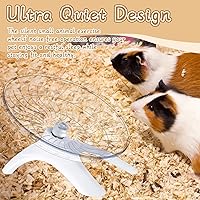 Vista 5 de Thyle 2 piezas de hámster volador platillo volador silencioso rueda de ejercicio fitness hámster juguetes silenciosos rueda de ejercicio