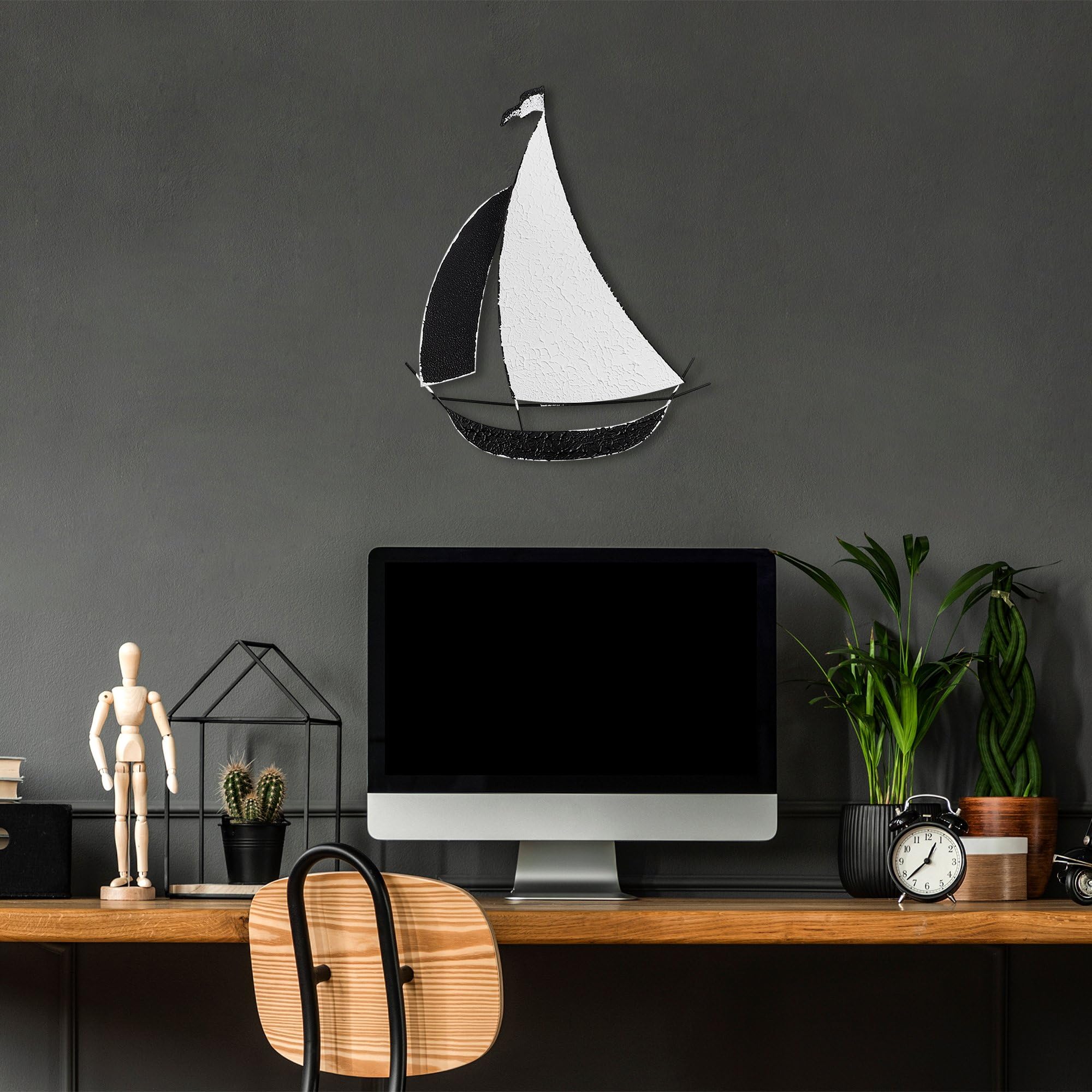 Handmade Decorative Metal Wall Accessory, 39 x 48 cm, 100% Metal (1.5 mm), Unique Hand-Painted Design, Perfect for Home Decor & Art Lovers