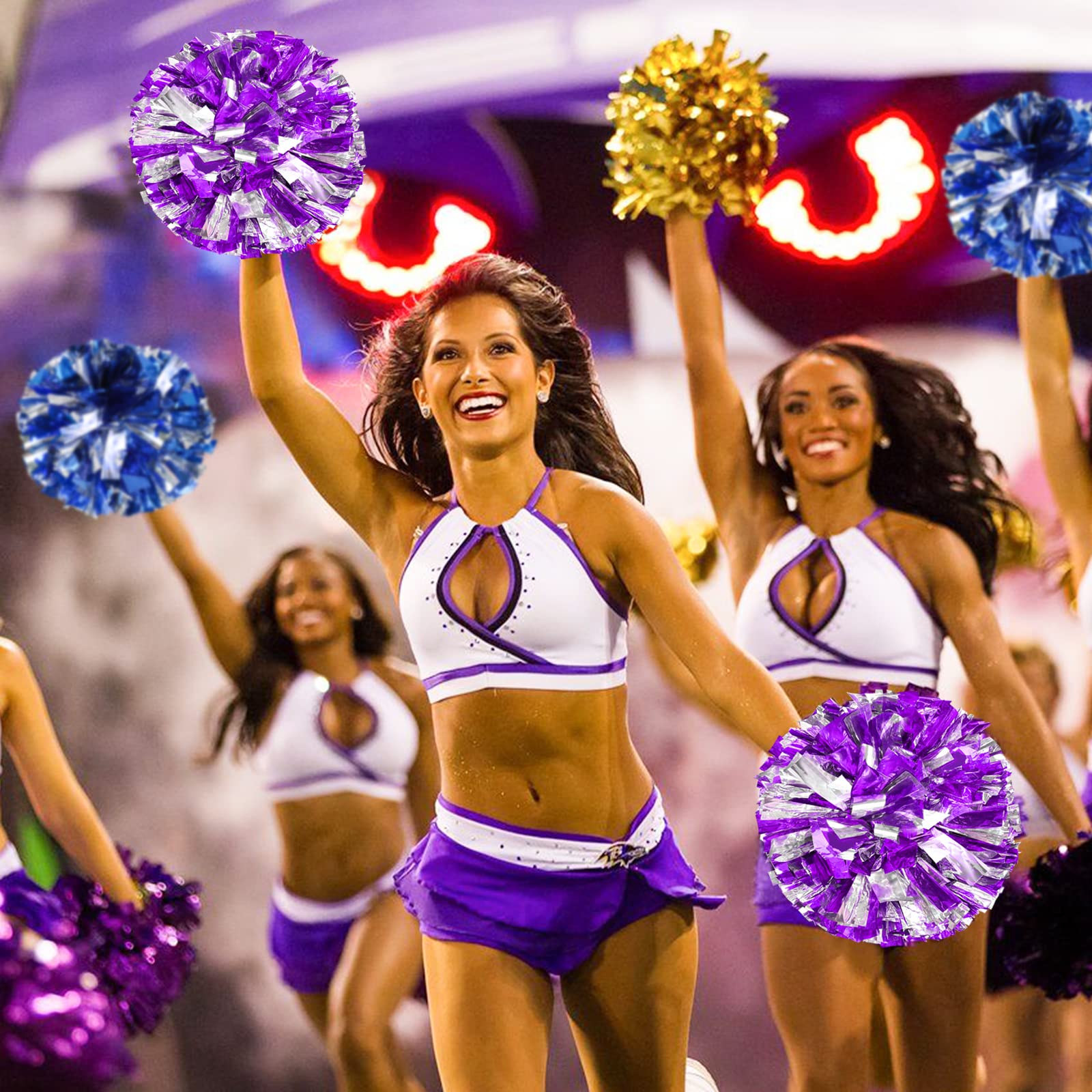 Amazon.co.jp: AUHOKY チアリーディングポンポン 指に優しいリング付き