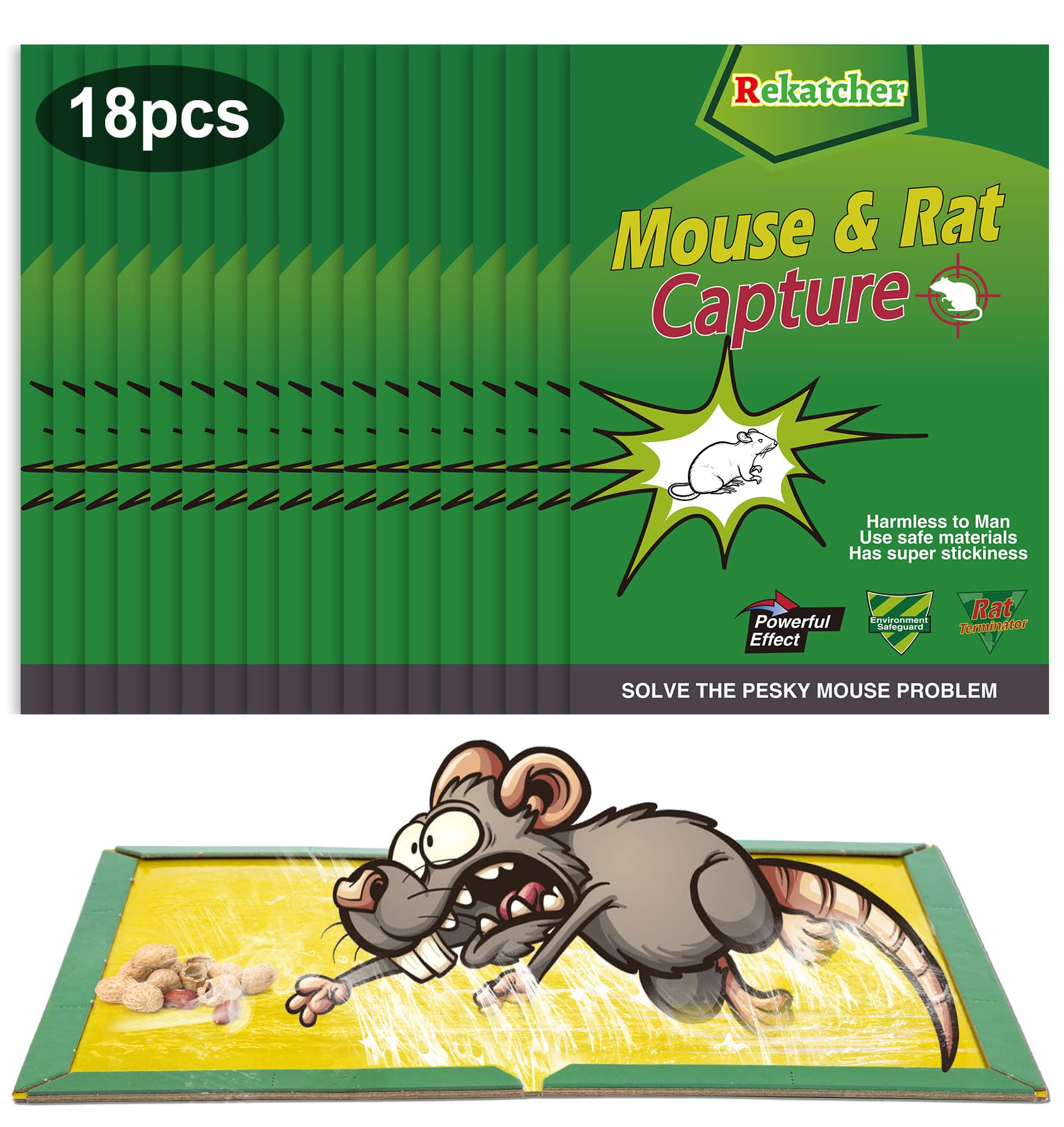 Piège à souris et rat lot de 18 pièces contre les rongeurs