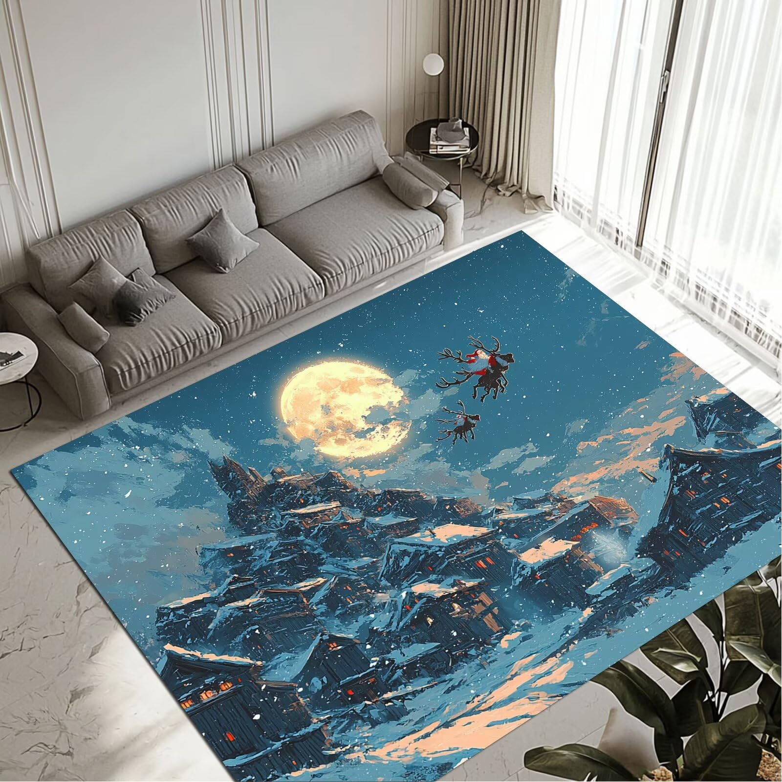 Tapis Sunset petit tapis de salon chambre lavable imperméable 60x90