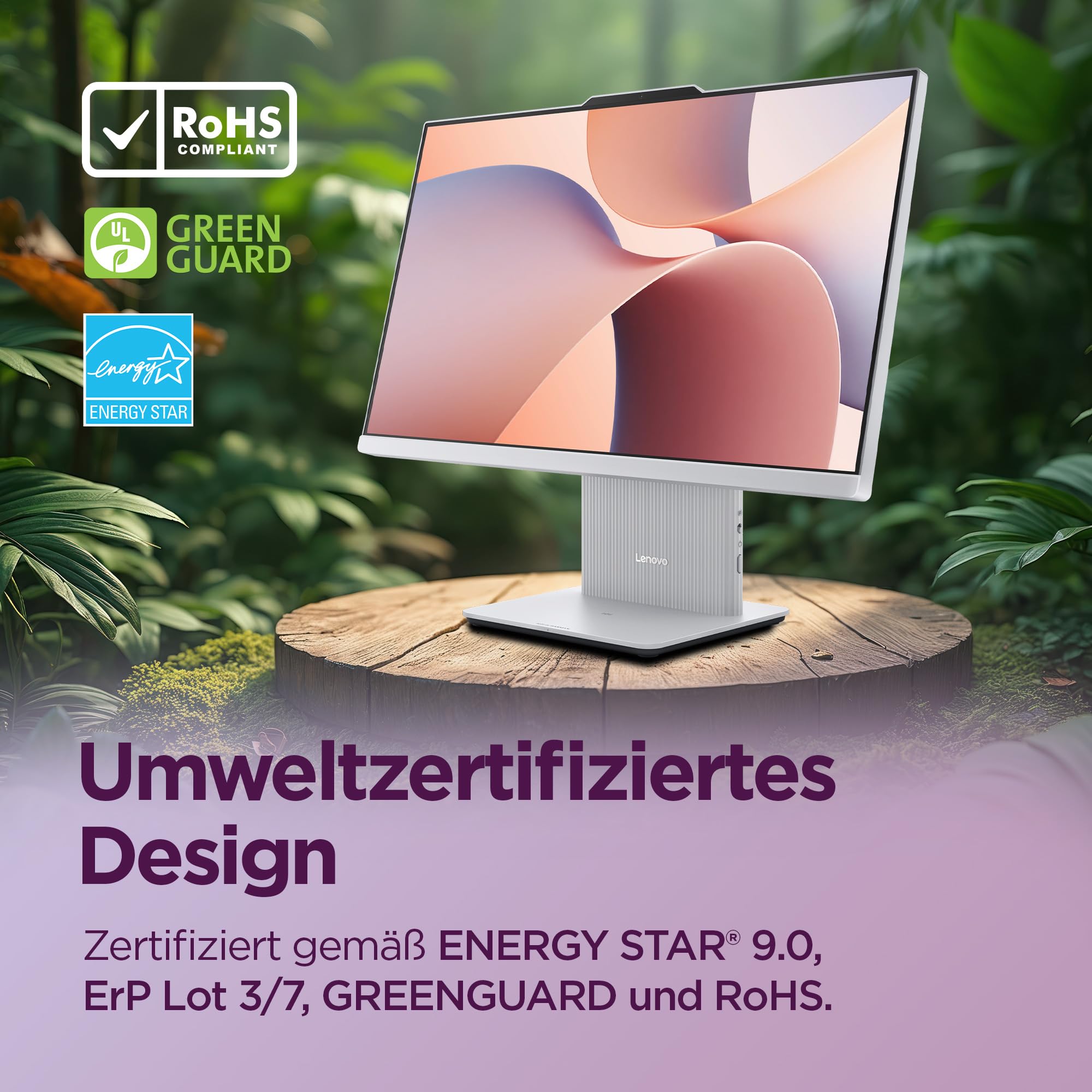 Lenovo IdeaCentre All-In-One AI-PC | 23.8"Full HD Display | AMD Ryzen 7 250 | 16GB RAM | 1TB SSD | AMD Radeon Grafik | Win11 | Augenschutz | Inkl.USB Maus-Tastatur | Cloud grau | 3 Monate Premium Care