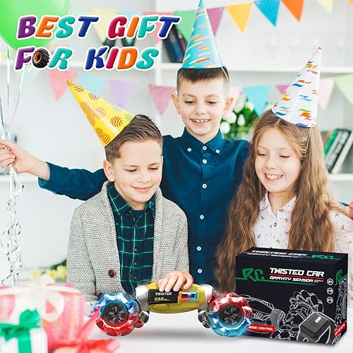 Miniatura 7 de SinHaoJing Auto a control remoto con sensor de gestos con luces de música vehículos giratorios todoterreno para niños de 6 a 12 años de edad fiesta