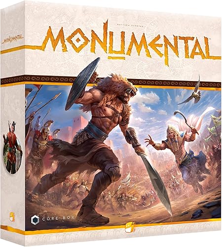 Monumental - Juego de mesa de civilización y construcción de mazos, adultos y familia, mayores de 10 años, 2-4 jugadores