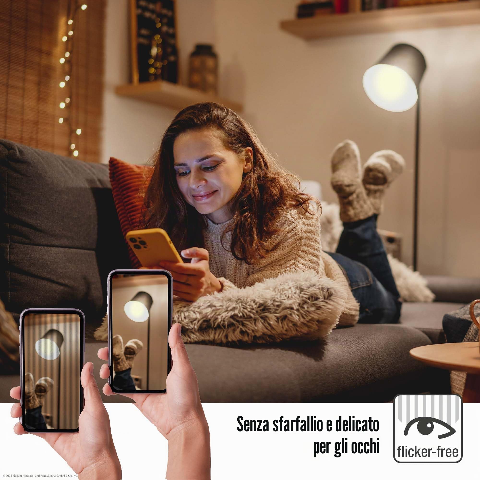 Hellum lampadine LED E14 a candela a vento, Set da 10, vetro opaco, Lampadina LED E14 luce calda 2,2W equivalente a una luce a incandescenza 25W, 250 lm, 2700 K bianco caldo 207408