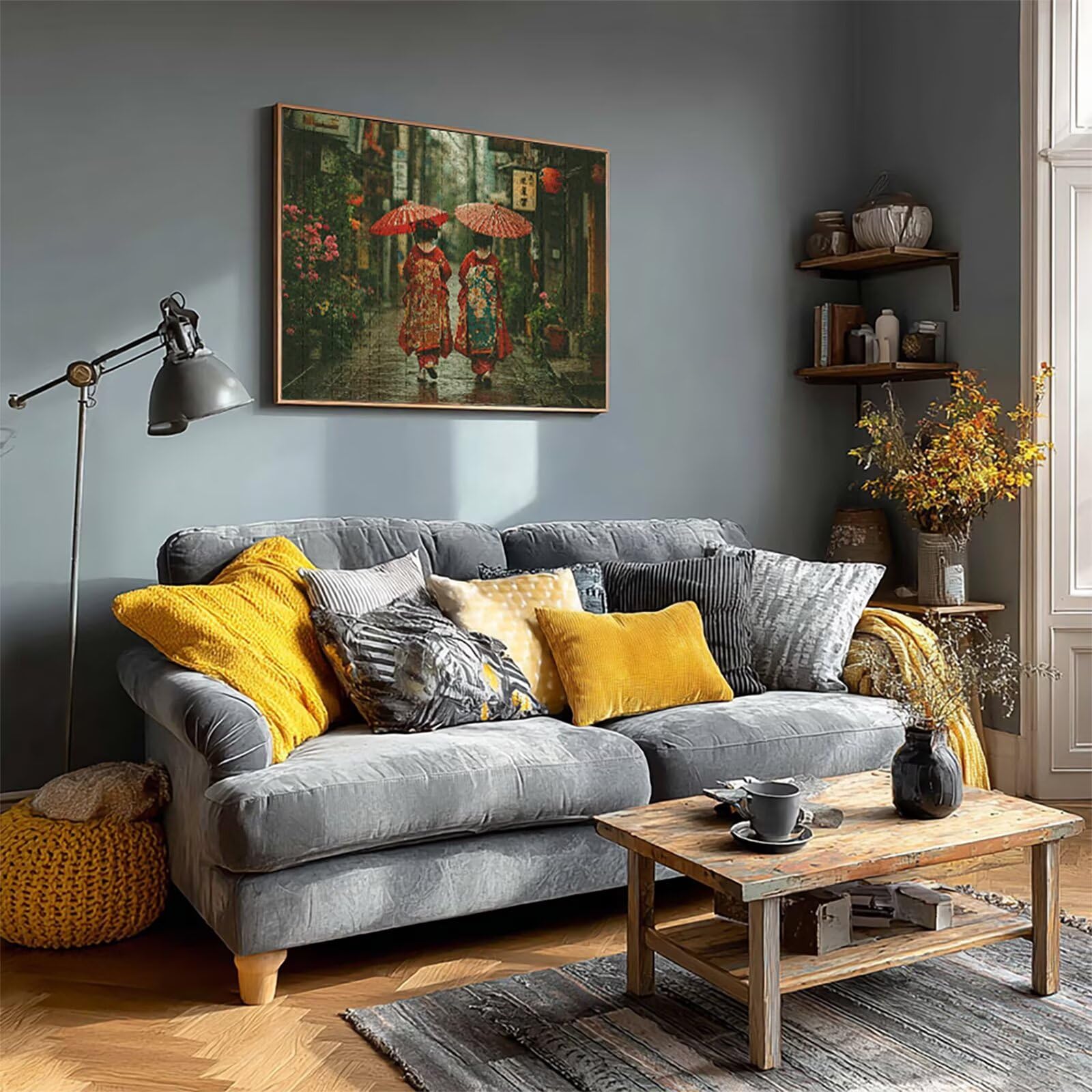 Puzzle 4000 elementów dla dorosłych gejsza, drewniane puzzle, 142 x 86 cm, elementy ściśle do siebie pasują, dla mężczyzn, kobiet, starszych seniorów, dekompresji, dekoracja letnia, prezenty, (widok