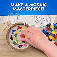 Vista 2 de National Geographic - Kit de mosaico para niños, kit de mosaico para crear 3 proyectos de arte de mosaico de vidrio, incluye azulejos de vidrio