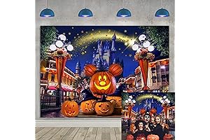 Halloween Pumpkin Head Backdrop
