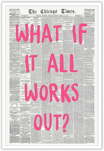 Drimiler Póster con texto en inglés «What If It All Workout» («What If It All Workout») con texto en inglés «What If It All Workout» («What If It