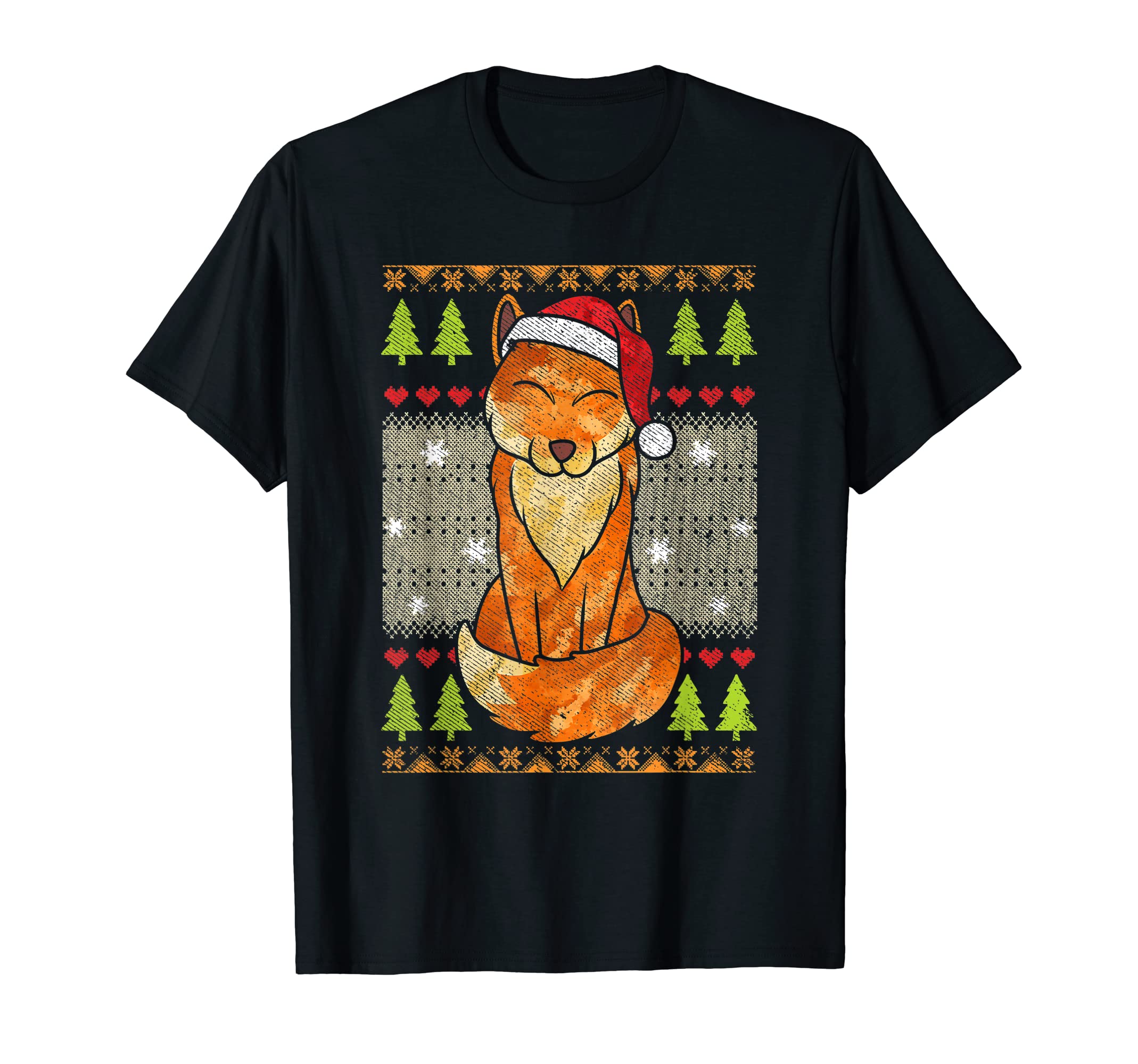 Christmas - Merry Foxmas - Funny Fox T-Shirt