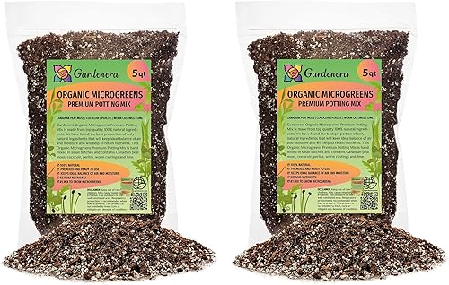 Miniatura 3 de Gardenera Organic Microgreens Premium Mezcla para macetas: una mezcla finamente elaborada de musgo de turba canadiense, cococolo, perlita, fundición