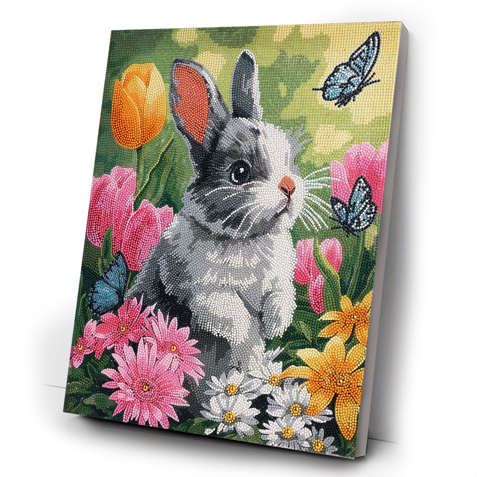Crystal Art Multicoloured Little Rabbit Canvas Kit 40X50cm Craft Buddy