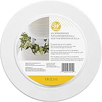 Vista 1 de Wilton Placa separadora de borde liso para pasteles, 8 pulgadas, color blanco