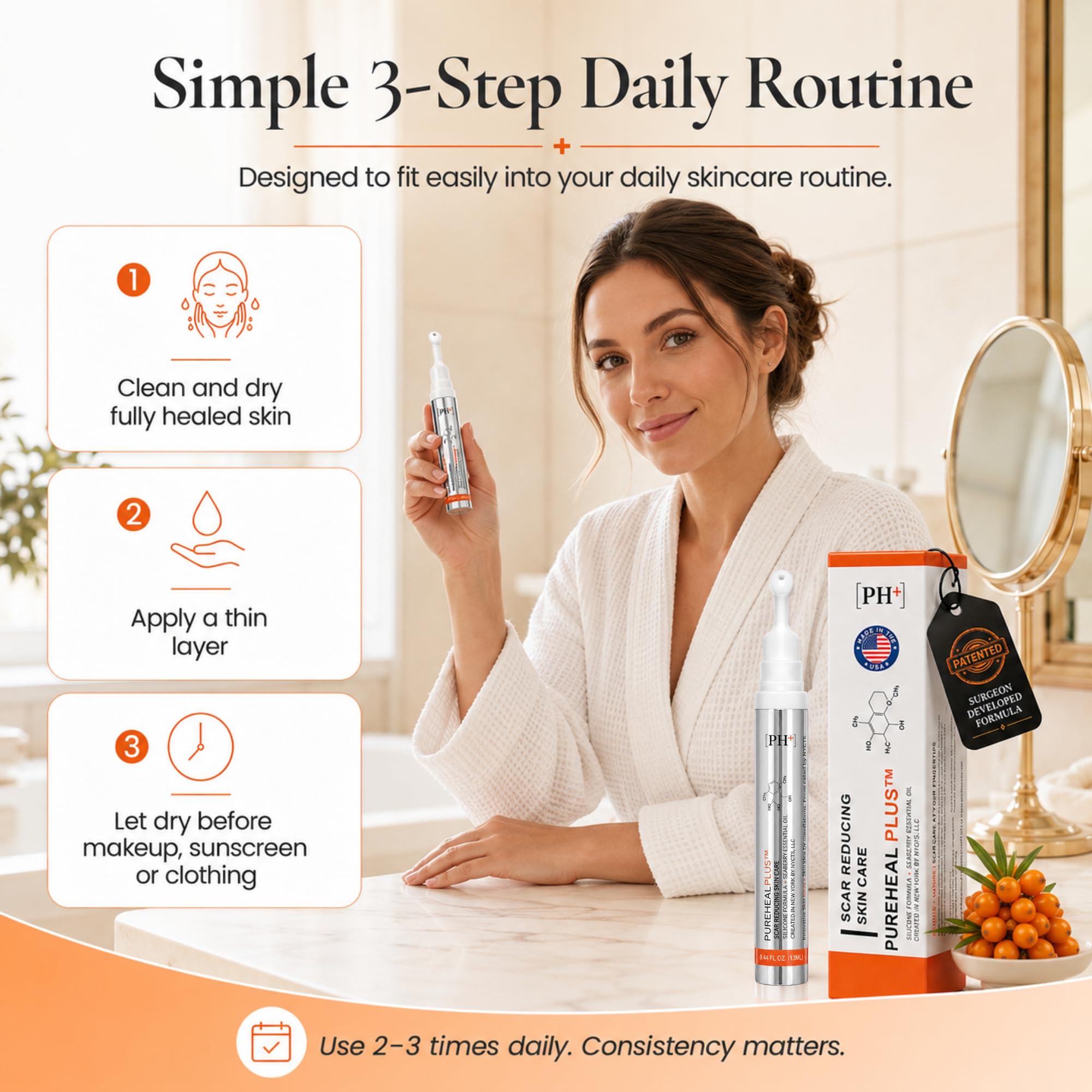 Patented Silicone Gel for Scars, Surgery, Burns & Acne 13g - Surgeon-Developed Scar Removal Cream for Surgical Scars, Old & New Scars, C-Section, Keloids, Stretch Marks, Made in USA — Amazon image 8