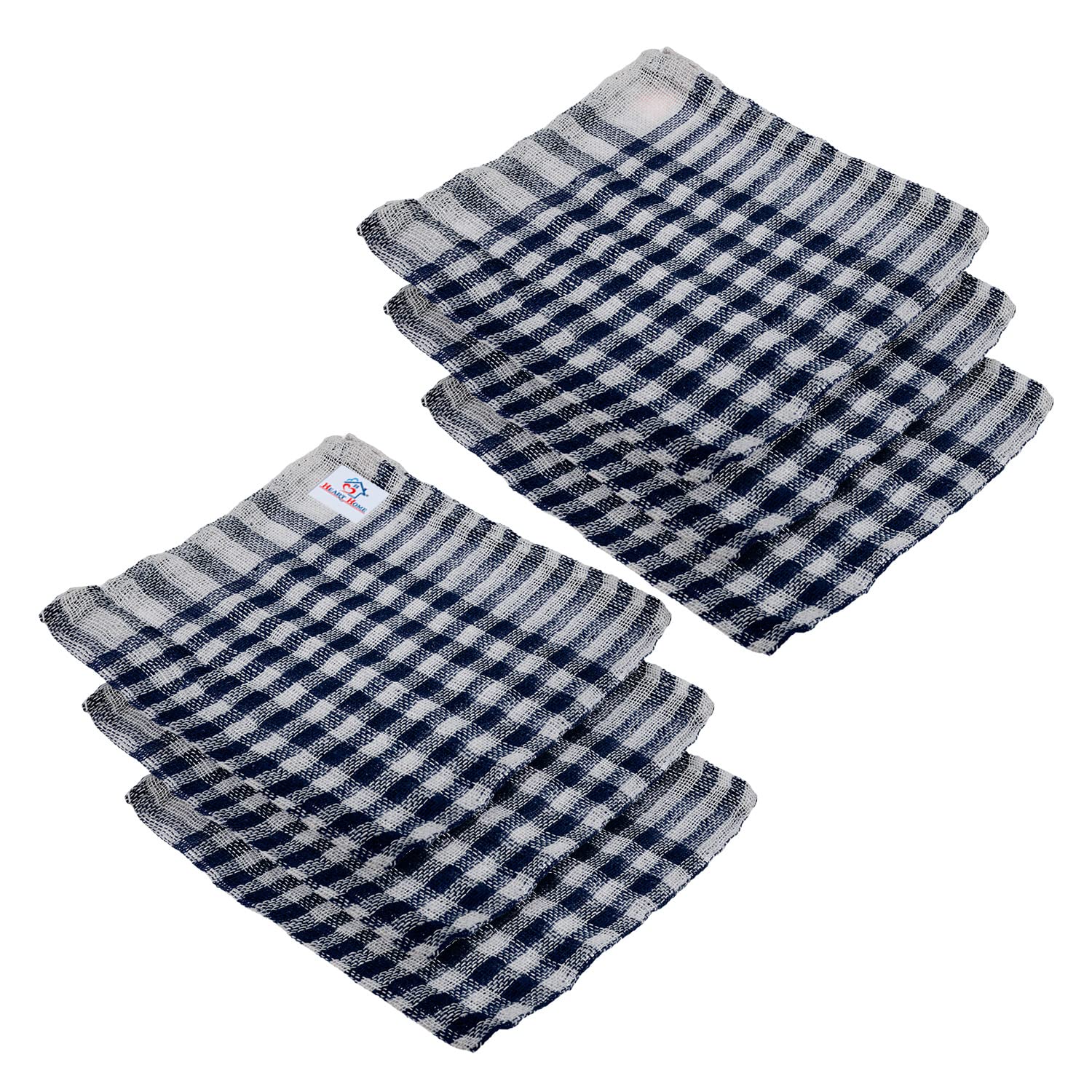 Heart Home Duster | Wet Dry Cleaning Napkin | Cotton Kitchen Duster | 300 GSM Kitchen Cleaning Clothes | Pocha For Kitchen | Car | Desk | Fan | Set of 6 | 101 | Blue (B0BZ7RBW1Q) Amazon Price History, Amazon Price Tracker