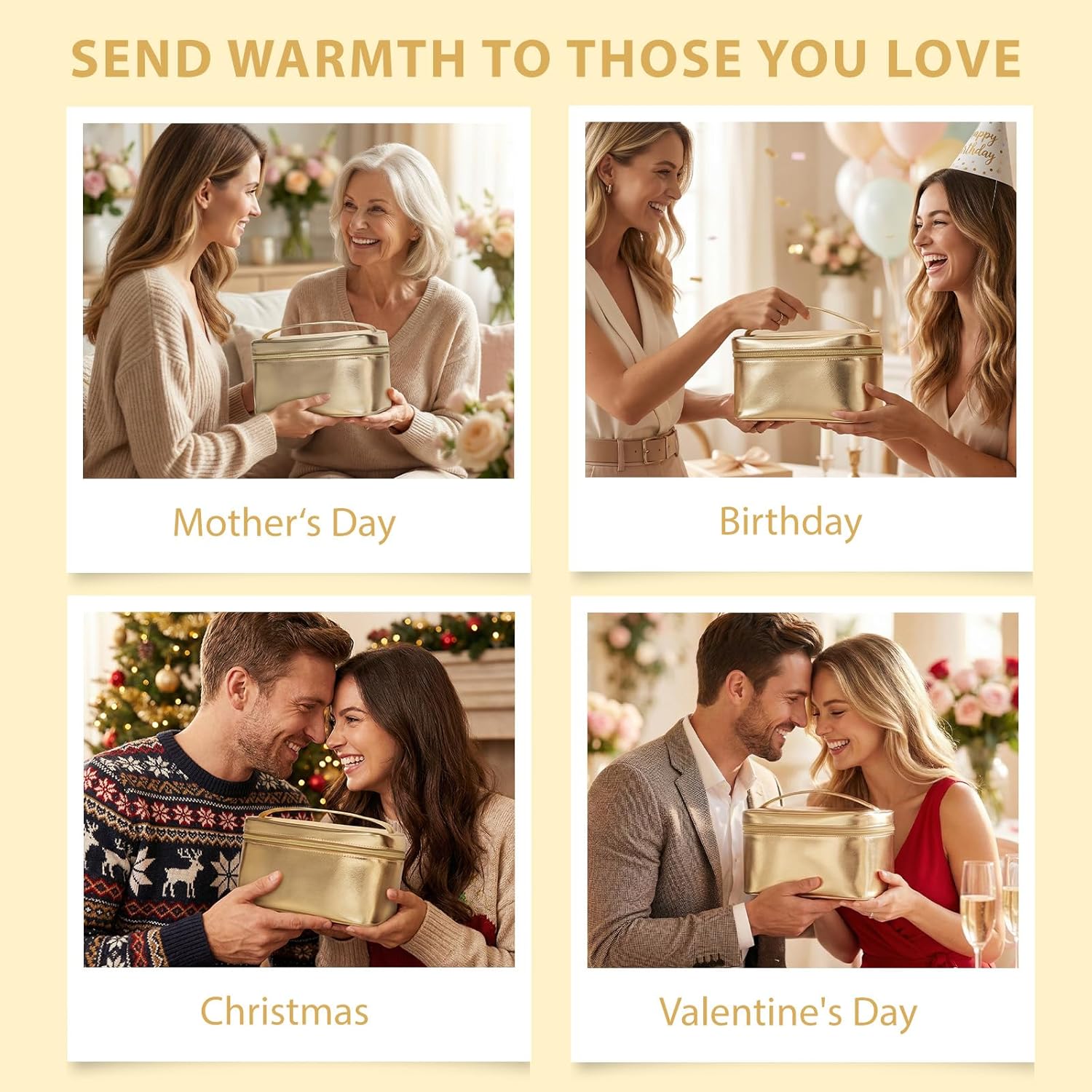 33 Pcs Mother's Day Gift, Honey & Almond Skin Care Gift Set, Spa Bath & Body Gift Basket Set for Women, Lip Gloss, Cosmetic Bag, Necklace, Christmas, Anniversary, Birthday, Valentines