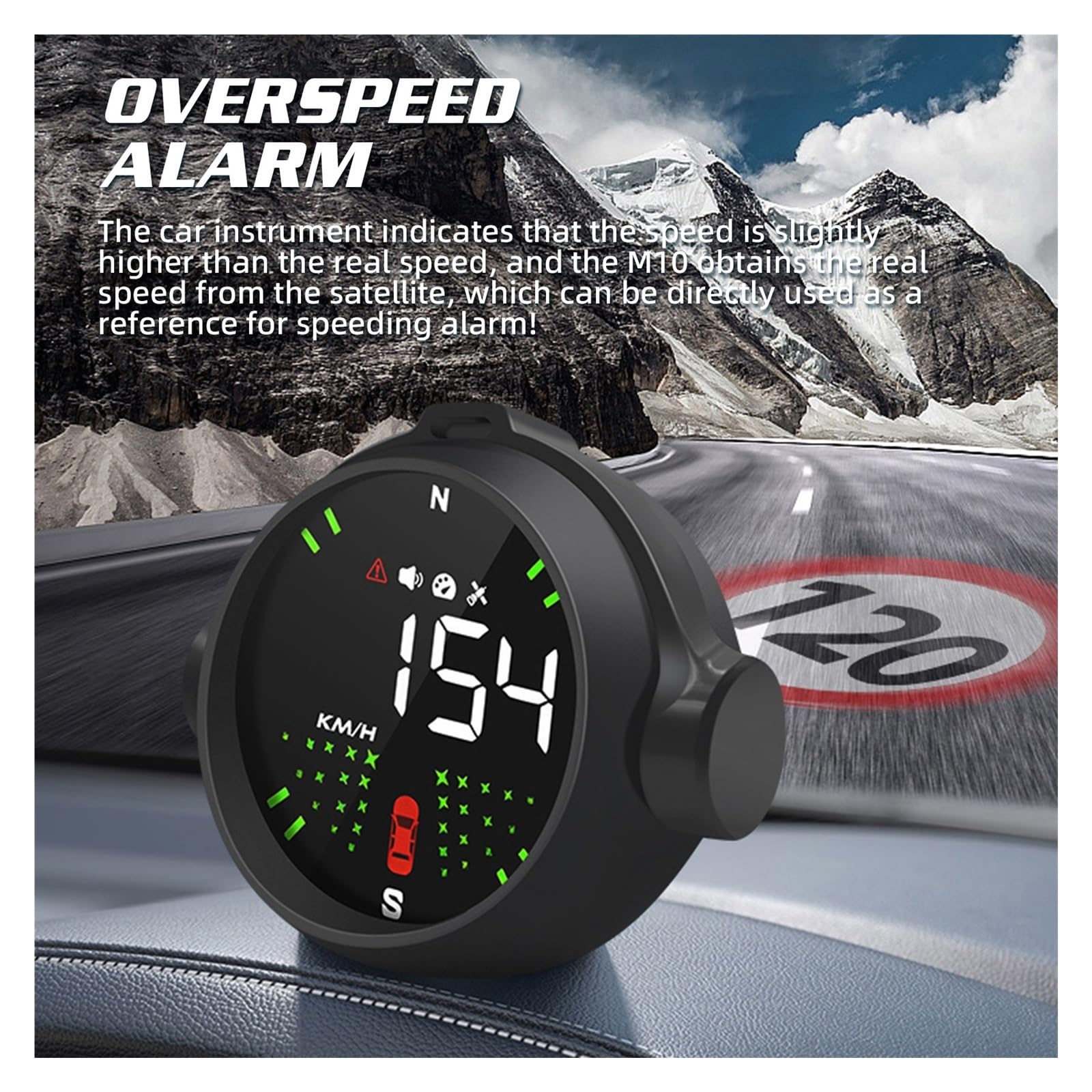Medidores Digitales HUD GPS M10, Velocímetro Inteligente, KM/h, Accesorios Electrónicos For Automóviles, Brújula, Pantalla Frontal De Coche, Alarma De Exceso De Velocidad para todos los vehículos