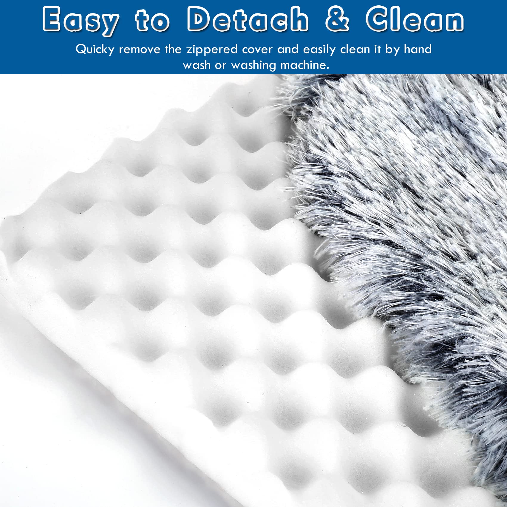 Cama para Perro con Cueva Cubierta, Cama ortopédica para Perros con Manta, 33.5 x 27.6 Pulgadas, Rectangular para Mascotas, tapete Acogedor para acurrucarse, Almohadilla calmante de Espuma
