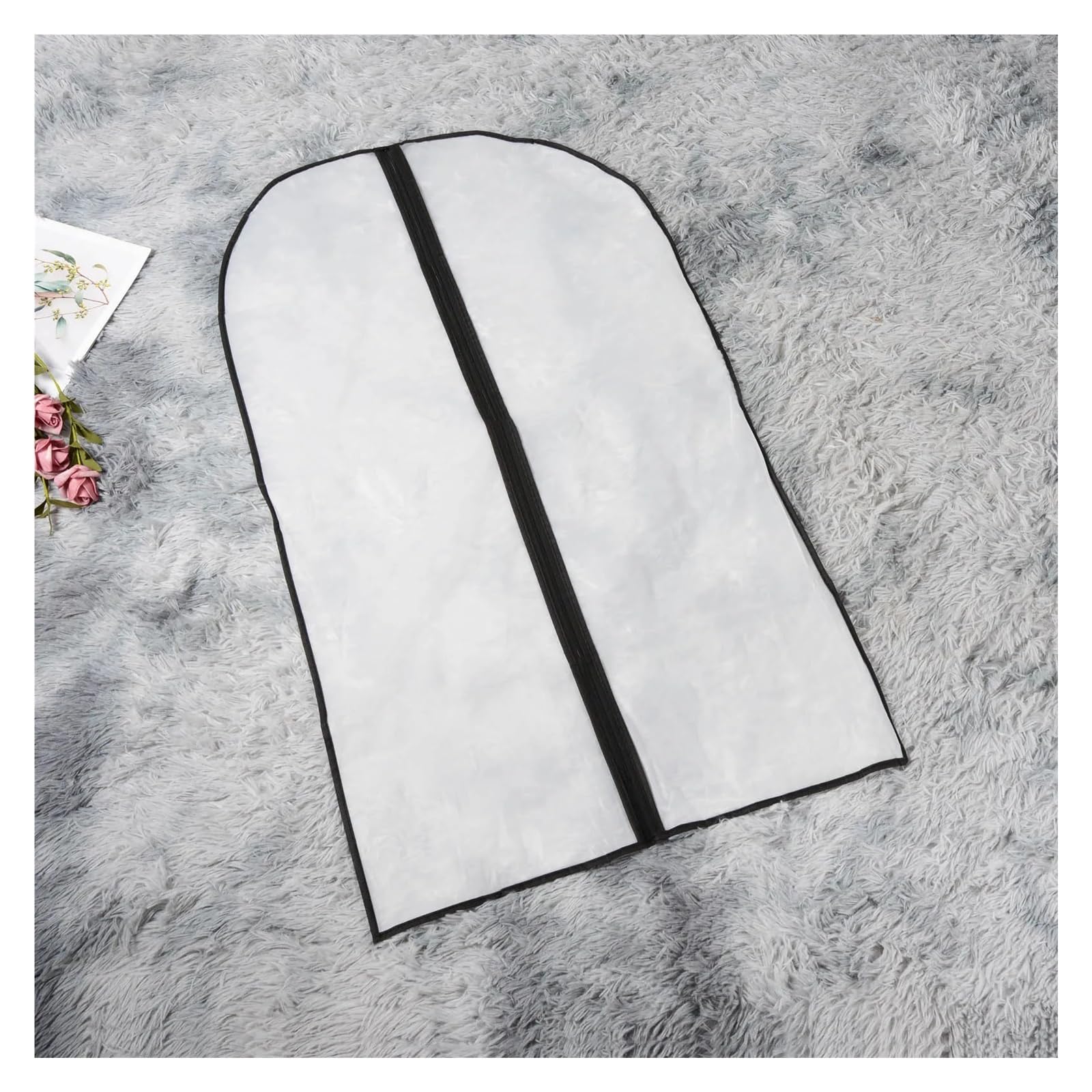 fundas para ropa 5Pcs Garment Bags - Transparent Dustproof Clothing Covers, Foldable Hanging Wardrobe Protectors For Suits & Coats(5Pcs 60x100cm)