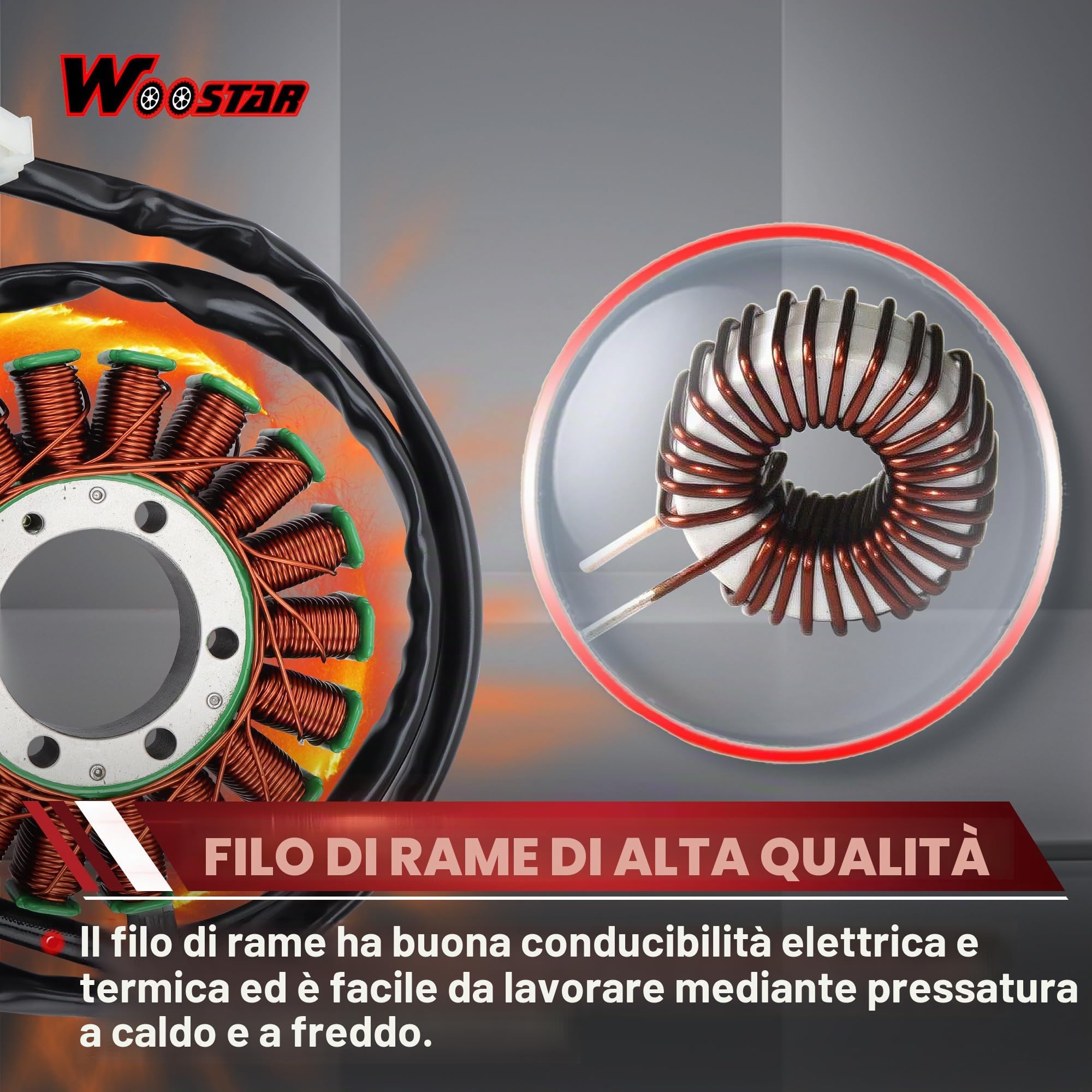 WOOSTAR 18 Bobina 3 Fili Statore Magneto Sostituzione per Triumph Speed Triple Sprint GT ST Tiger 1050 Daytona 955i OEM T1300111 T1300509 T1300510