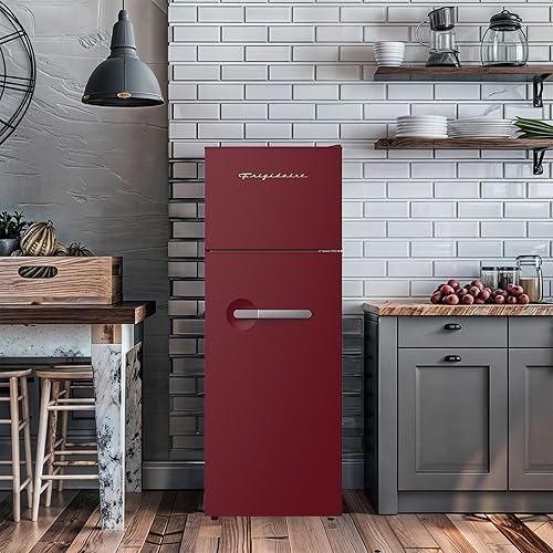 Miniatura 6 de Frigidaire Refrigerador retro de tamaño apartamento con congelador superior, refrigerador de 2 puertas con capacidad de almacenamiento de 7.5 pies