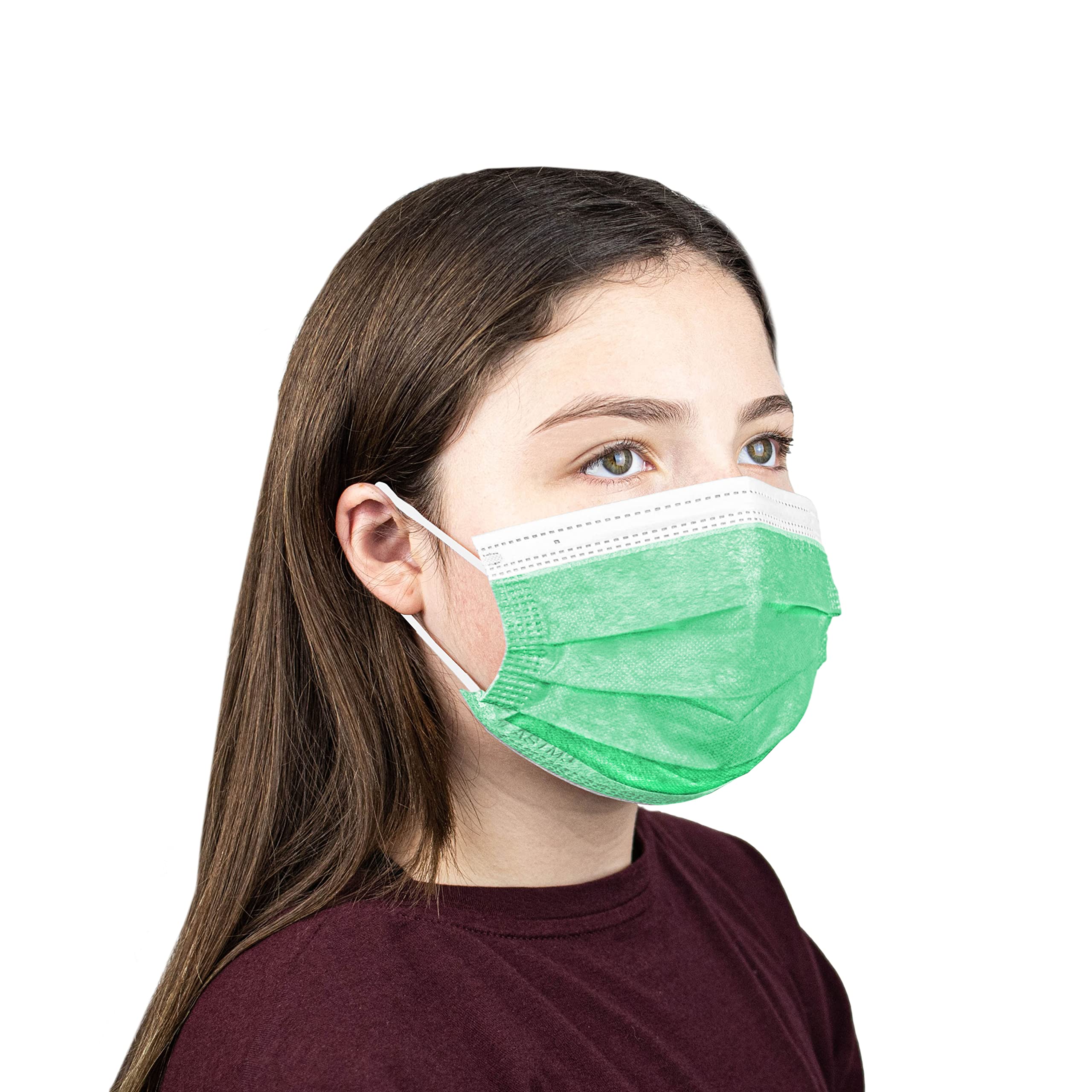 4 ply Adult Disposable Face Mask with Breathable Material And Flexible Nose Bridge Made in USA