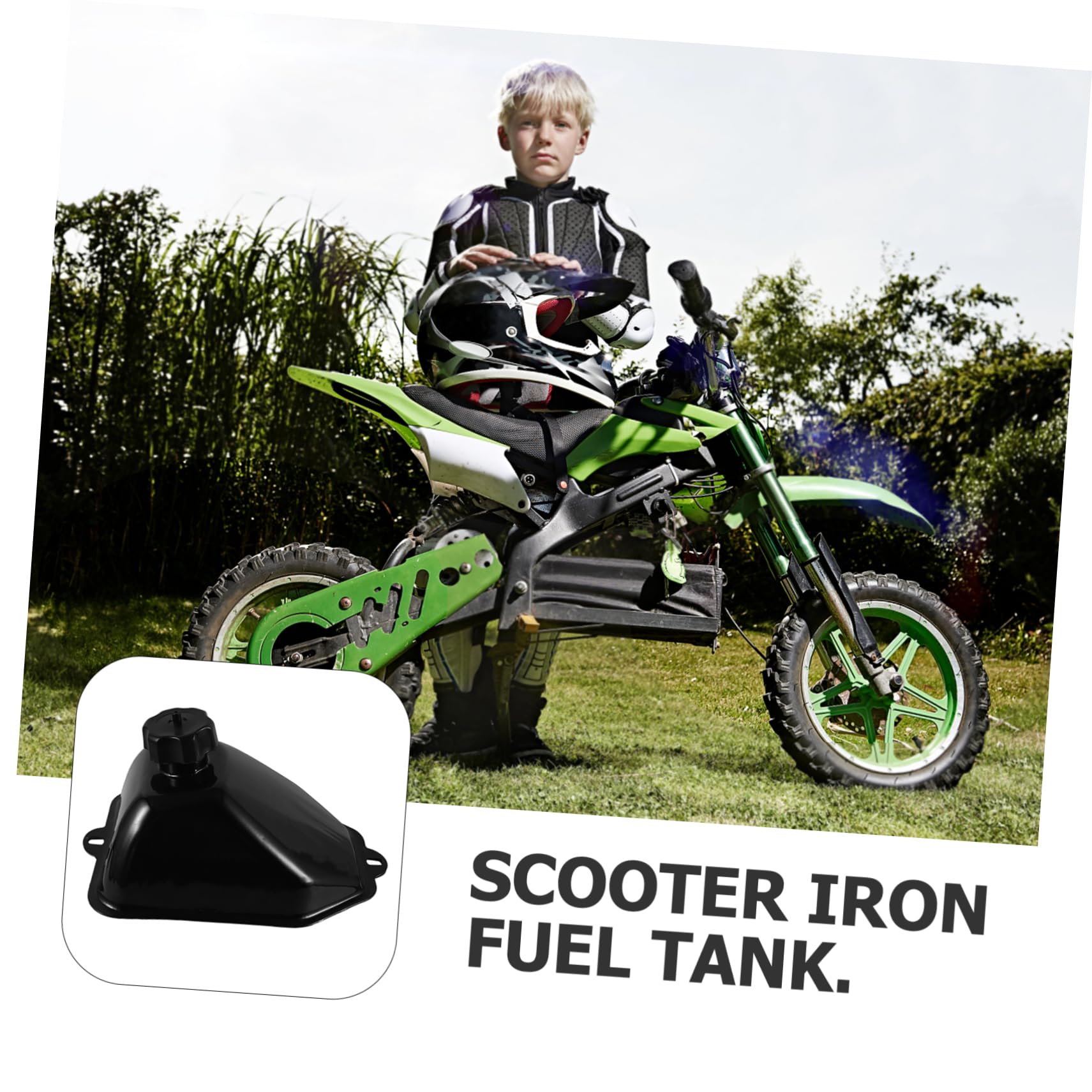 Alipis Tanque de Gasolina Mini 3l Hierro Negro 50 para Atv | Depósito de Repuesto para Motocicleta, Instalación Fácil, Diseño Elegante
