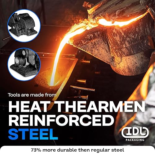 Miniatura 29 de IDL Packaging Kit de flejado de acero portátil de 5/8 pulgadas x 400 pies, resistencia a la rotura de 1400 libras - Solución de flejado de embalaje