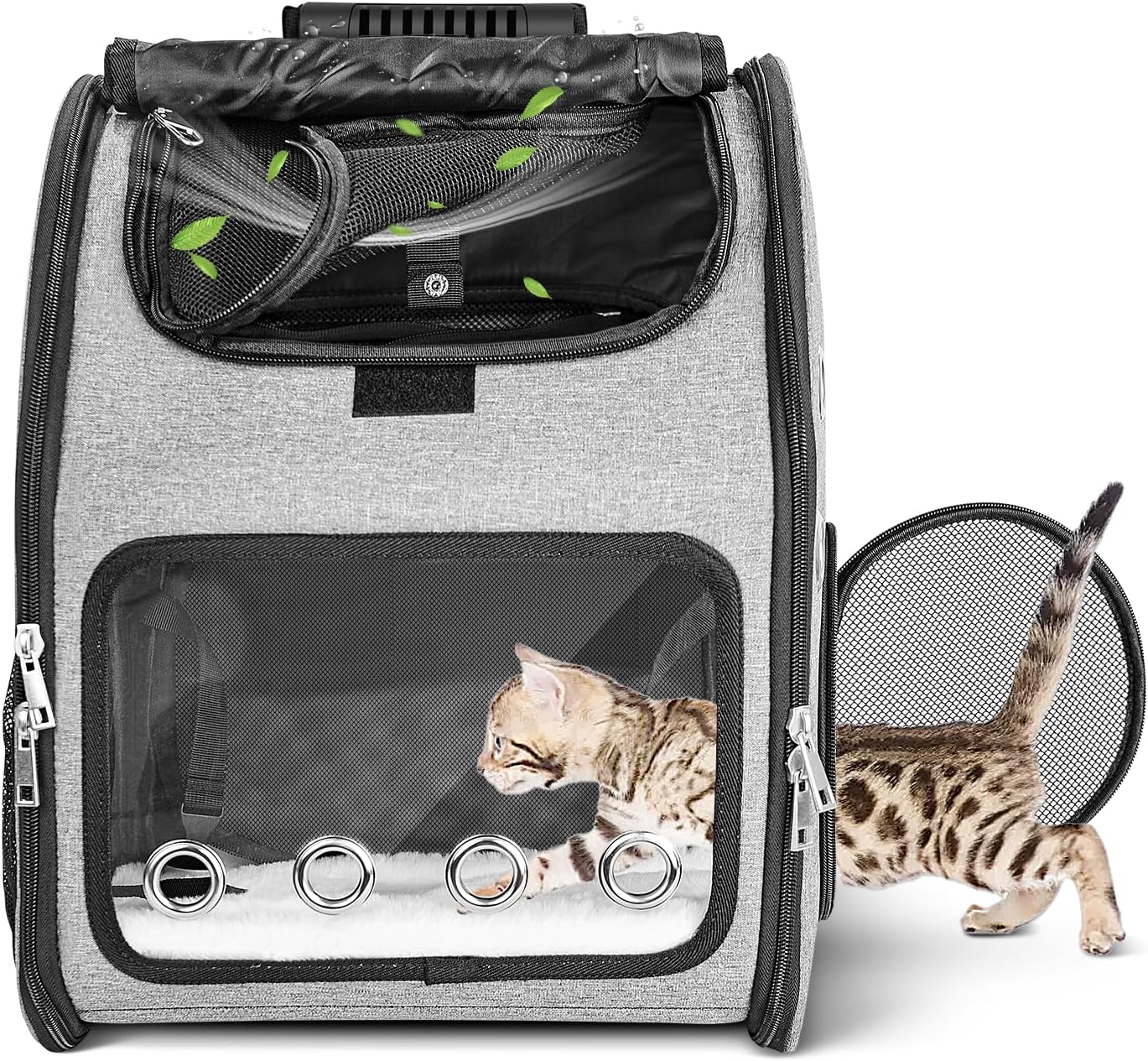 Expandable Cat Carrier Dog Backpacks Airline Approved Foldable Breathable mesh