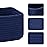 MiniArk Small Storage Baskets for Organizing | Closet Organizer Bins | Shelf Toy Basket | Woven Rope Baskets | Cube Decorative Box | Shallow Basket | 11.5x7.5x4.7 | 4 Packs Navy Blue