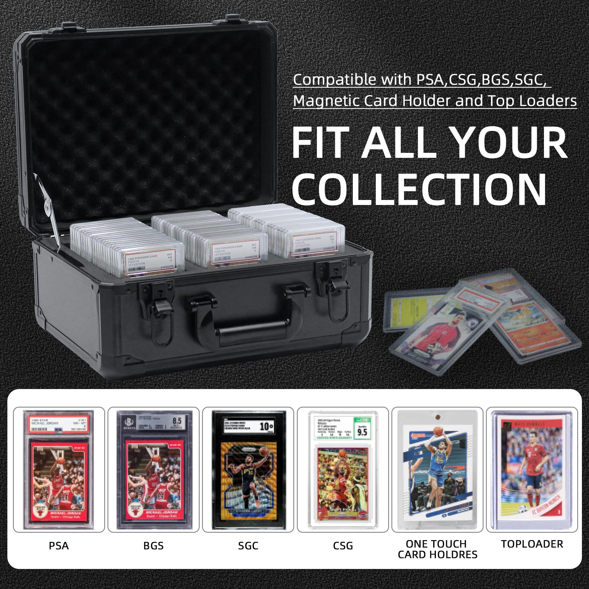 graded pokemon card storage Team Rocket Graded Card Storage Box for ACE PSA BGS Pokemon Graded Card  slabs