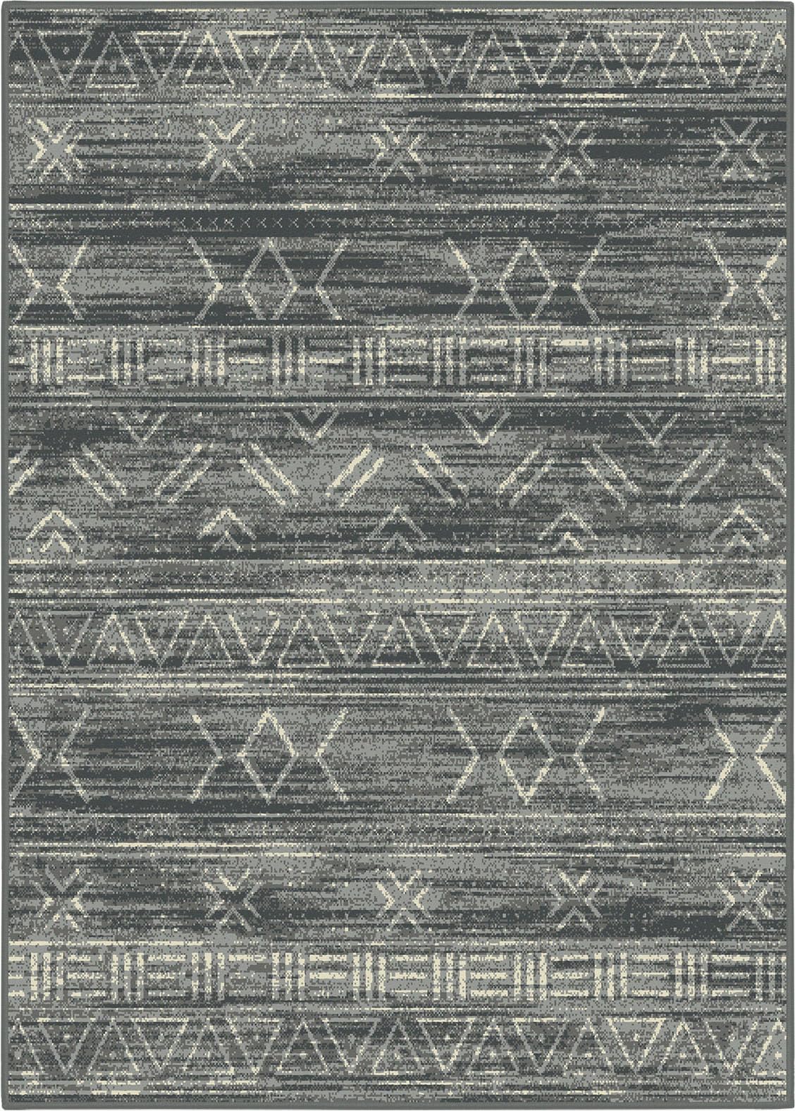 SrS Rugs® Luna Collection, Living Room Rugs, Hallway Runners, with Soft Smooth 8mm Pile. Contemporary Designs. Multi Colours, 3 Sizes (Aboriginal Grey, 120cm x 170cm)