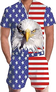 Mens 2019 New Designed Rompers 3D Fashion Print Short Sleeve Zip One Piece Summer Jumpsuit with Pocket S-XXL - coolthings.us