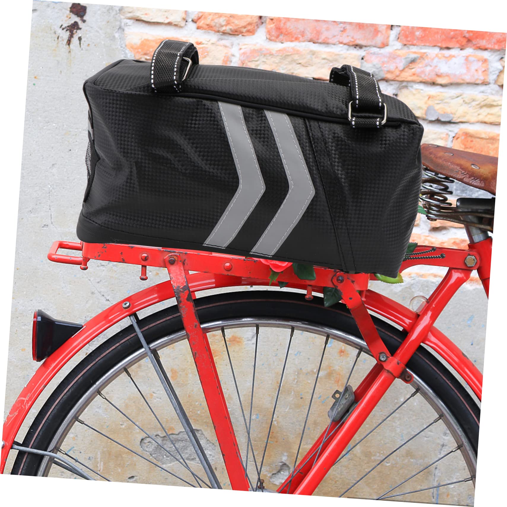 Borsa Posteriore per Bicicletta 9l, Scatola Portaoggetti in Pu, Doppia Cerniera, per Uso in Viaggio e Outdoor