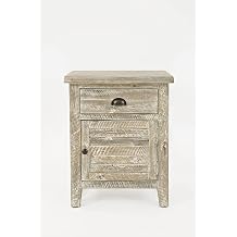Jofran Artisans Craft Accent Table Washed Grey, 20" W X 13" D X 25" H, Finish, Set of 1