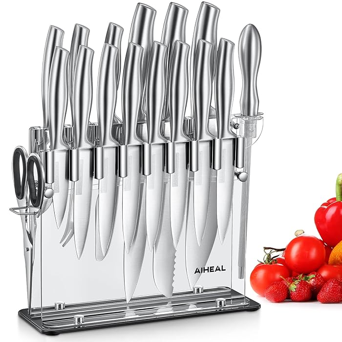 Buy Aiheal Knife Set, 17PCS Stainless Steel Kitchen Knife Set with