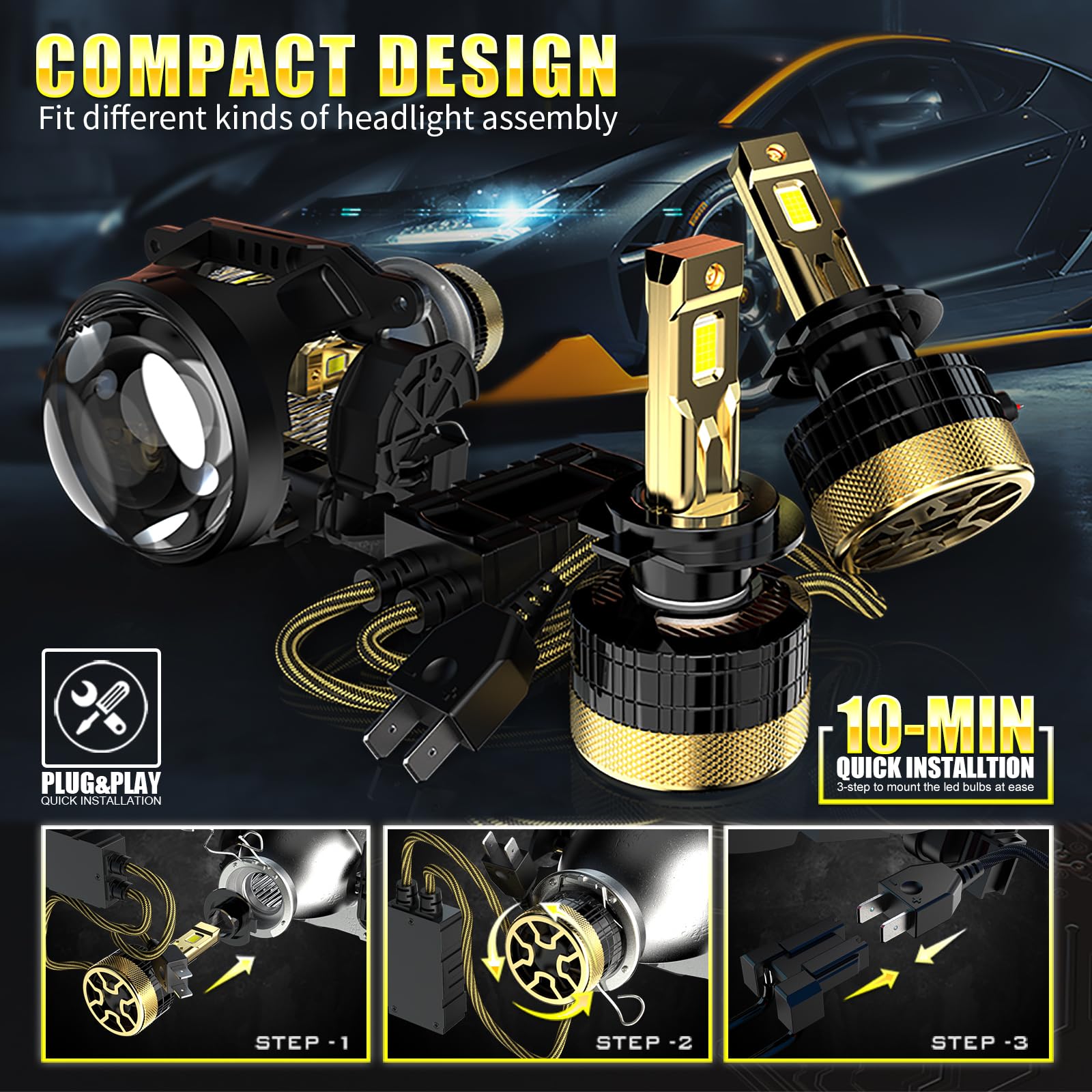 D-Lumina Lampadina Canbus H7 LED 130W 26000LM Chip CPS 6500K