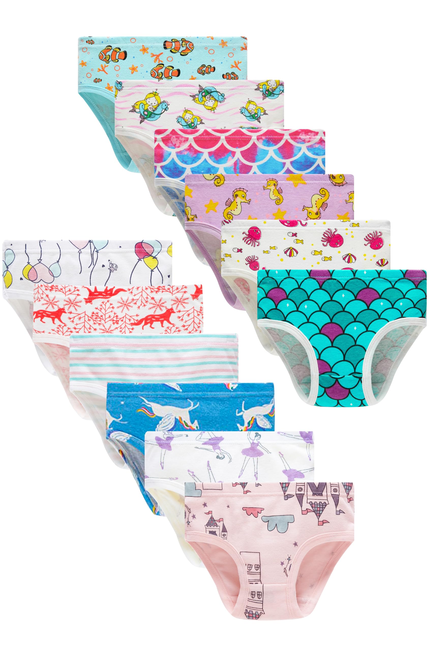 Cadidi Dinos Baby Soft Cotton Underwear Little GirlsBriefs Toddler Undies