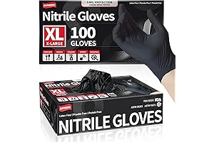 Black Nitrile Gloves XLarge - Powerhouse Protection for Industrial Use