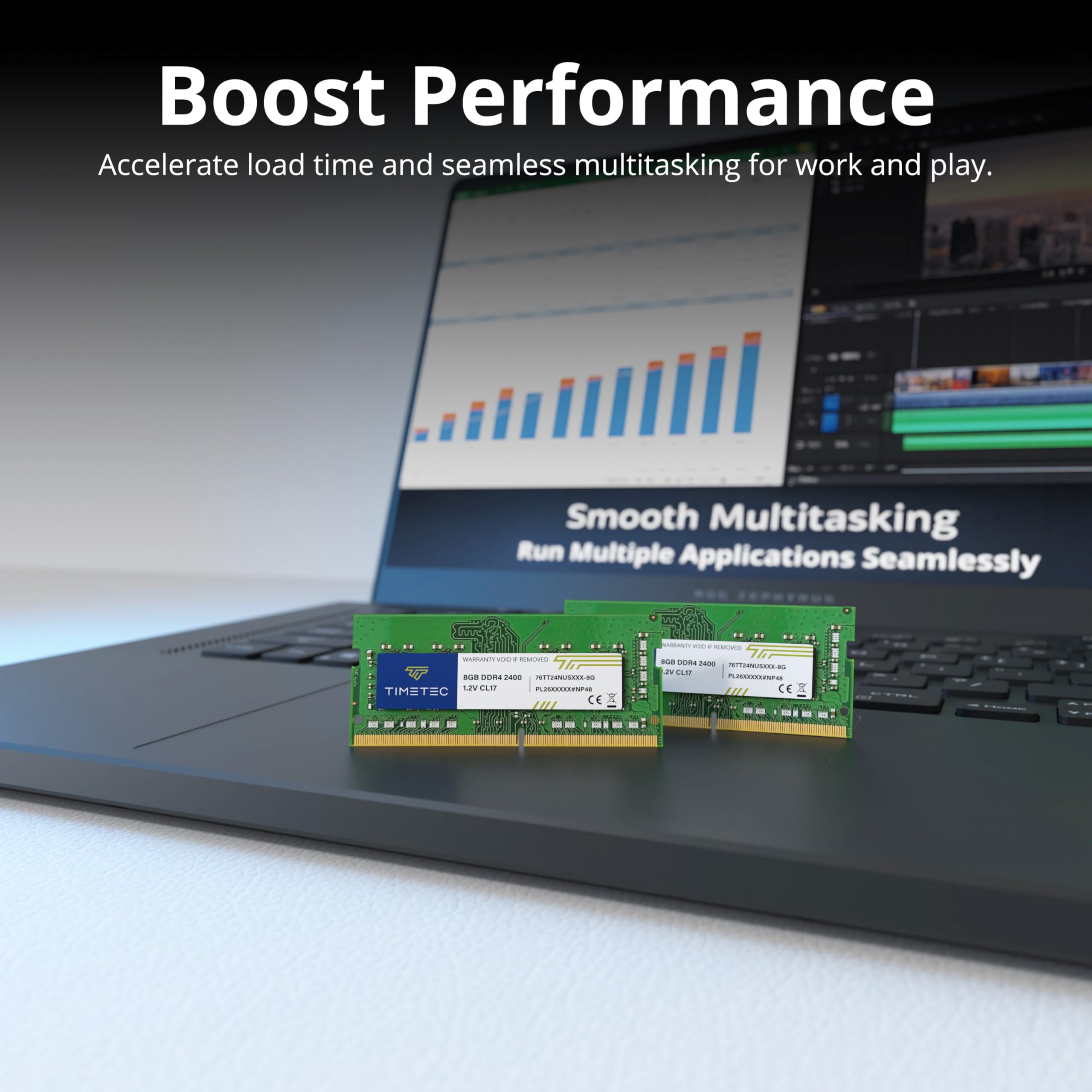 Timetec Zestaw premium 16 GB (2 x 8 GB) DDR4 2400 MHz PC4-19200 bez ECC niebuforowany 1,2 V CL17 1Rx8 pojedyncza ranga 260-pinowy SODIMM laptop notebook PC pamięć RAM upgrade (16 GB KIT(2 x 8 GB))