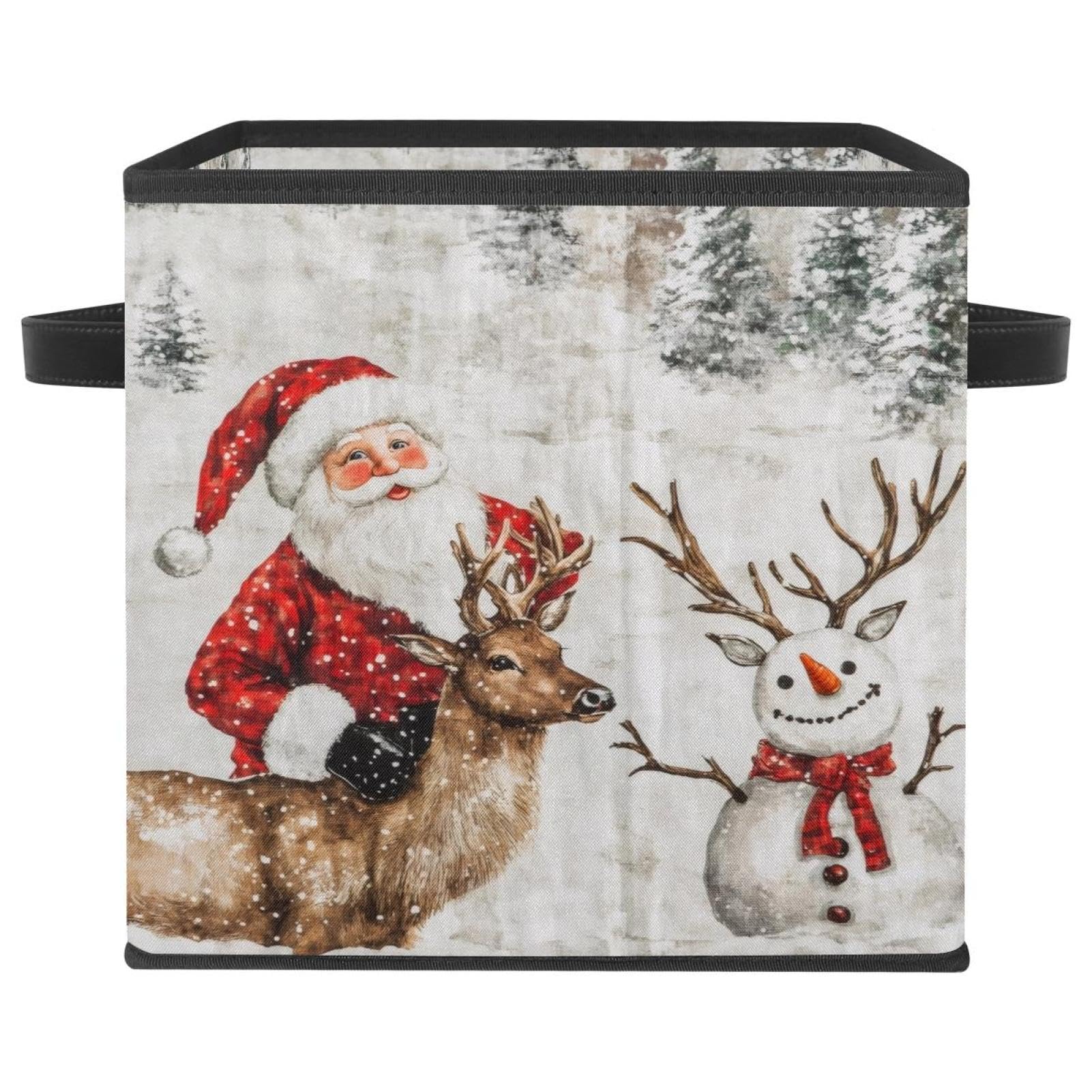 Grand cube de rangement pliable avec double poignées pour vêtements et jouets