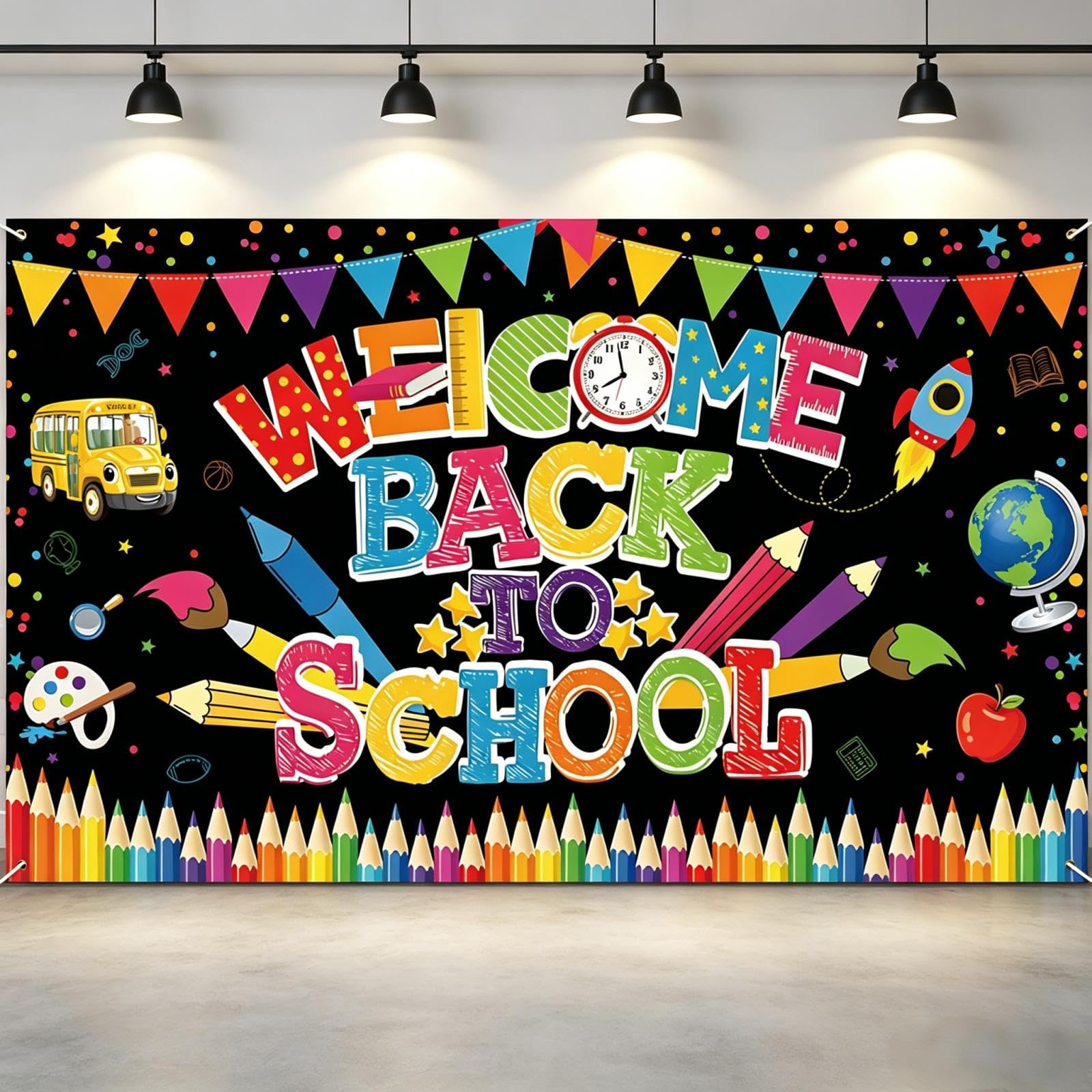 Welcome Back to School Backdrop,First Day of Schools Photography Background