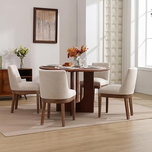 Miniatura 10 de Wahson Juego de 2 sillas de comedor tapizadas de terciopelo, silla clásica de tela moderna para comedor, con marco de metal dorado, gris