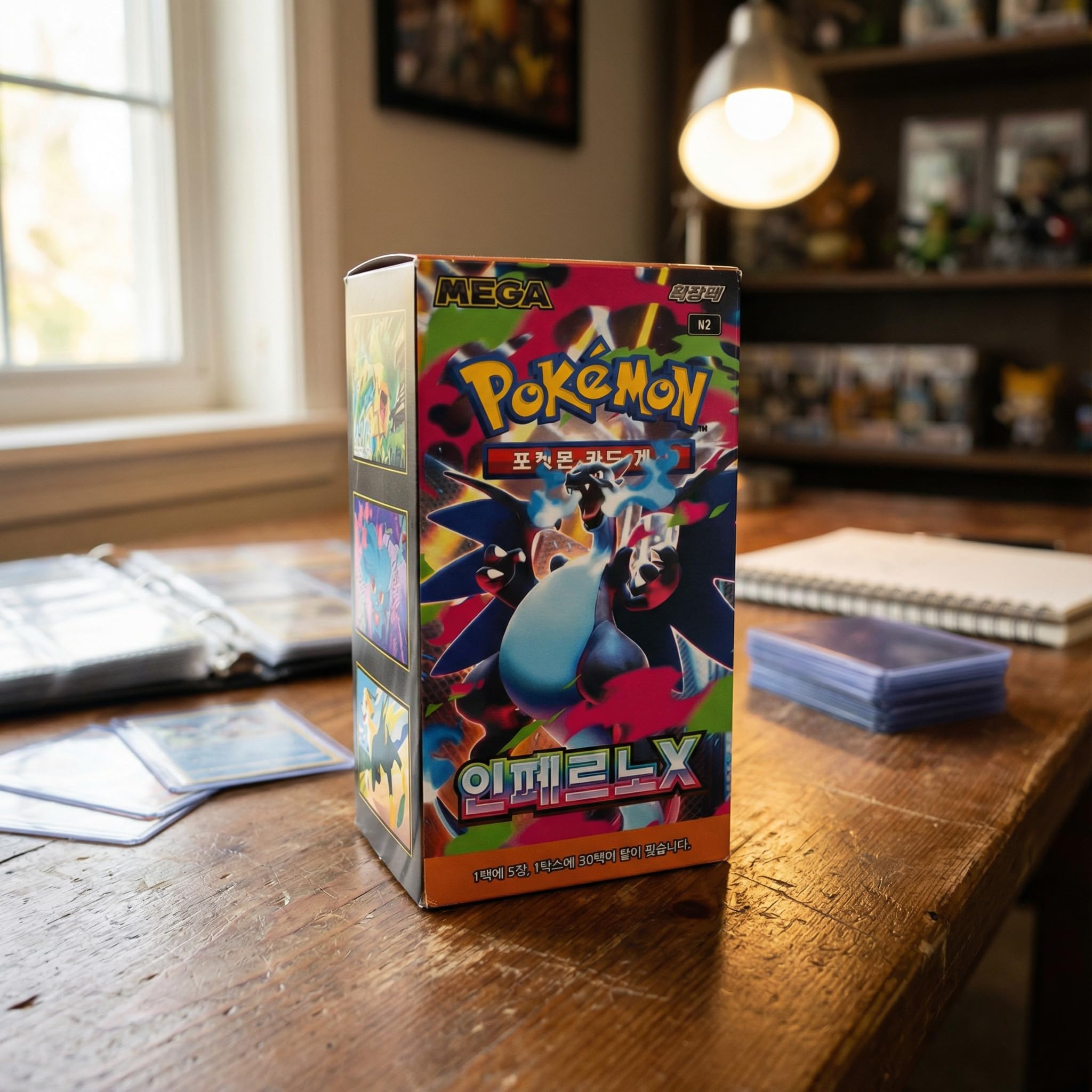 Pokemon Mega Inferno X Booster - Scatola GCC coreana, confezione da 30 booster, 150 carte, originali e nuove sigillate, set Pokemon internazionale per collezionisti e giocatori, M2 Edition
