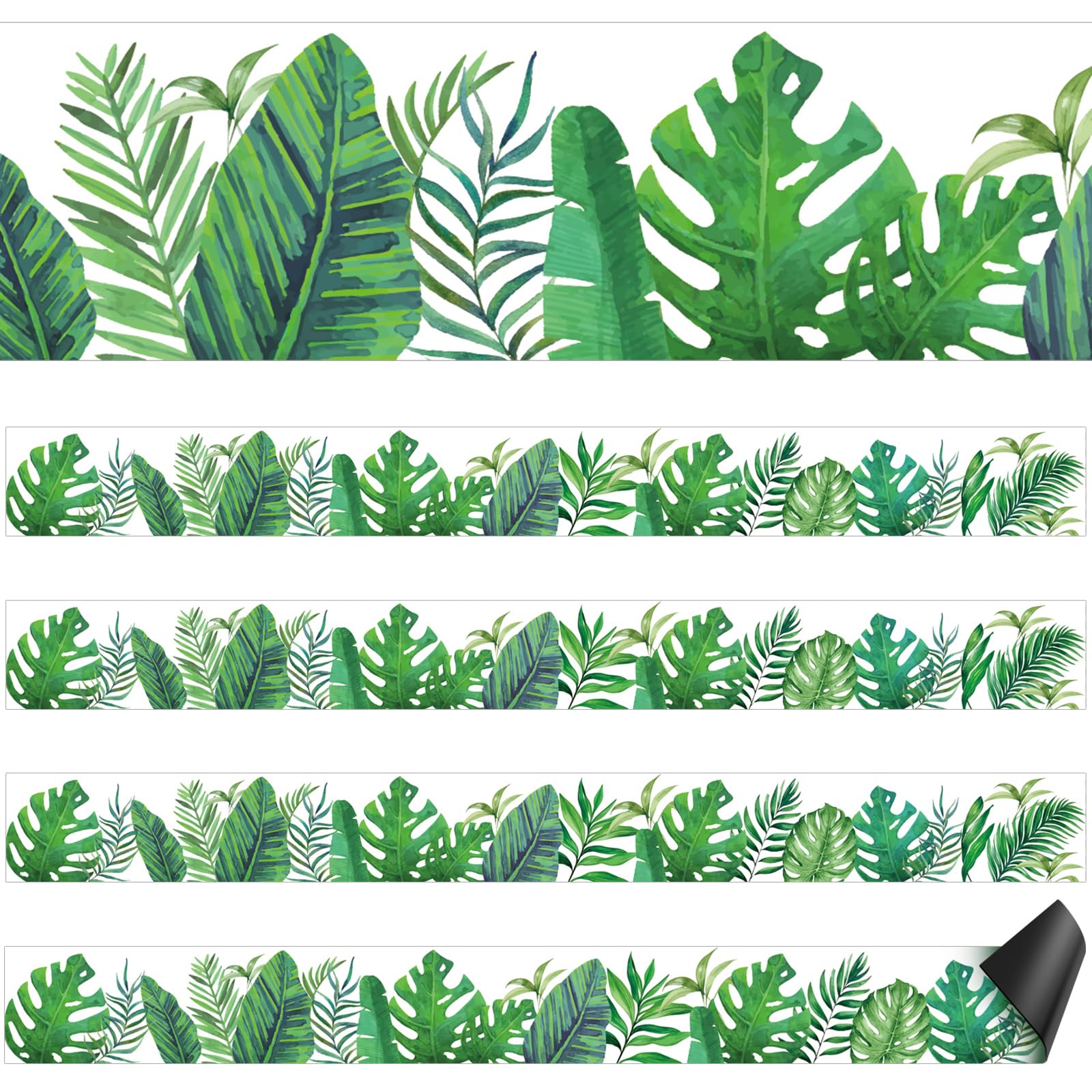 Qeeenar 24 Pcs Magnetic Borders for Classroom Whiteboard Magnetic Strips Bulletin Board Borders School Classroom Chalkboard Trim Decorations for