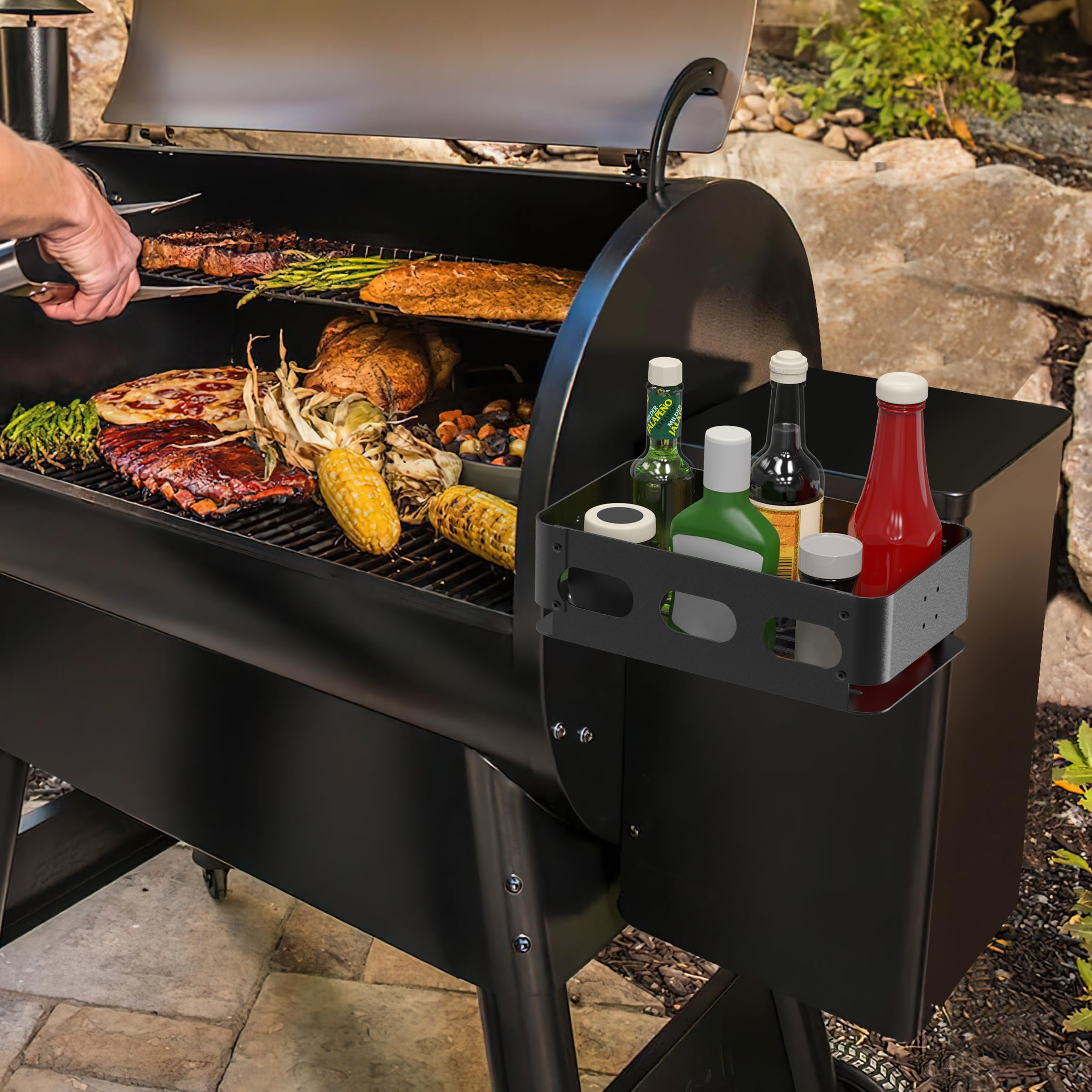 Contenedor de almacenamiento para parrillas ahumadoras Traeger, accesorios para Traeger Pro 575, Pro 780, Pro Series 22, Pro Series 34, Ironwood 650, Ironwood 885, Century 22 34, Z-parrillas 6